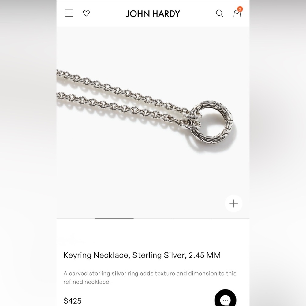 John Hardy Classic Chain Keyring Necklace with Hinge to Wear With/Without Charms - Picture 7 of 17